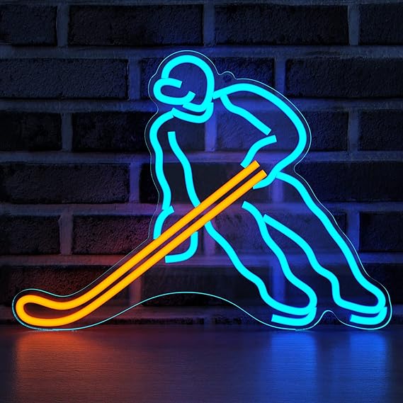 LED Neon Light for Hockey Room Decoration - Gift for boys