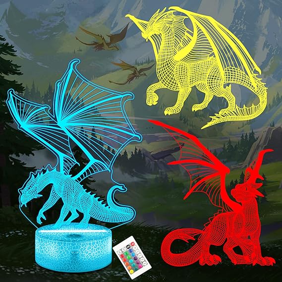 Dragon 3D hologram illusion - gift for child